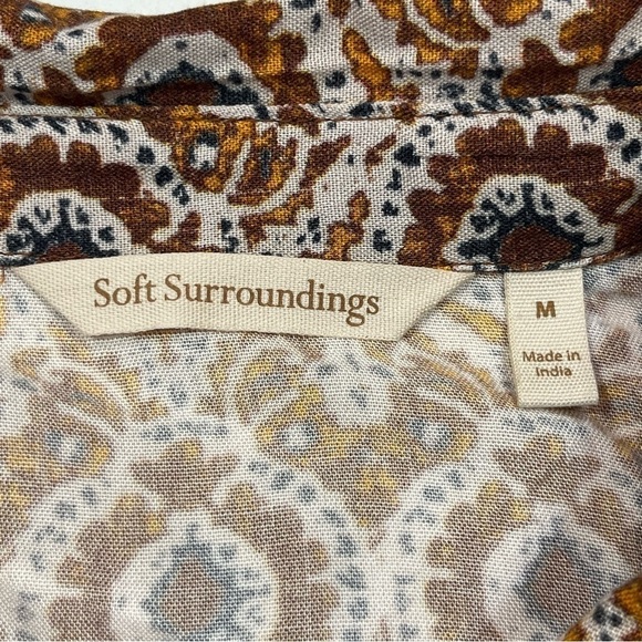 Soft Surroundings Boho Style Cortesia Long Sleeve Top Medium - Picture 6 of 9